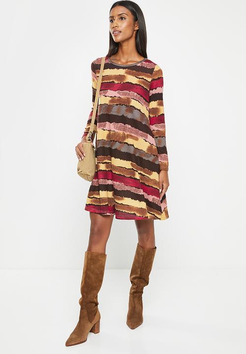 Stella Morgan - Printed long sleeve knit dress - multi 