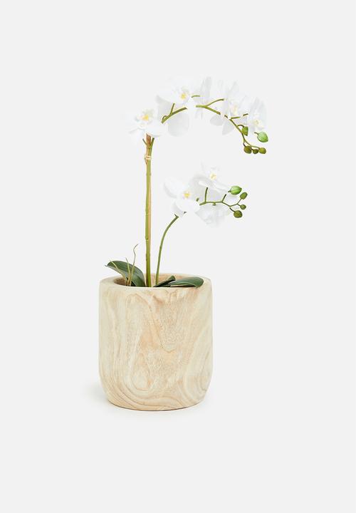 H&S - Tall wooden pot - natural