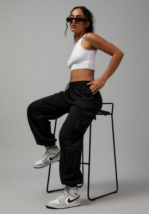 Factorie - Hype cargo trackpant - black