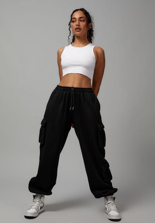 Factorie - Hype cargo trackpant - black