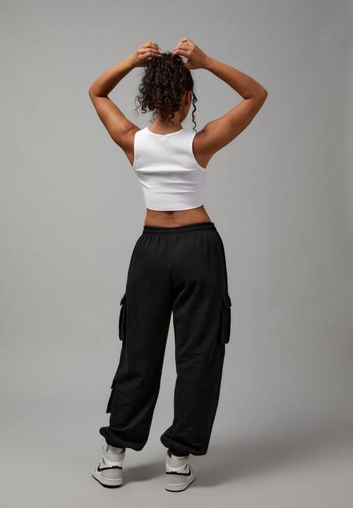 Factorie - Hype cargo trackpant - black