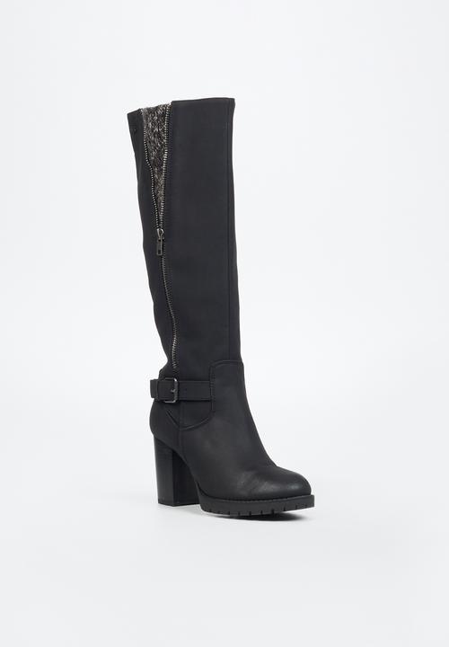 Miss Black - Delta 2 knee length boot - black