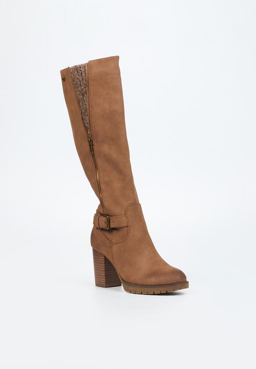 Miss Black - Delta 2 knee length boot - taupe