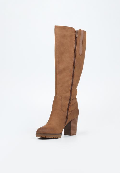 Miss Black - Delta 2 knee length boot - taupe