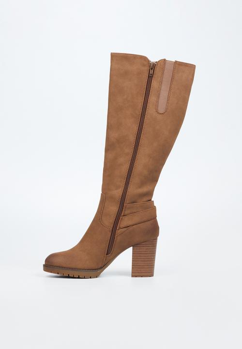 Miss Black - Delta 2 knee length boot - taupe