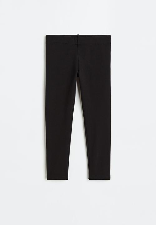 H&M - Brushed-inside leggings - black