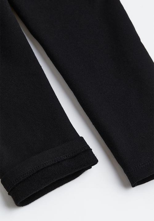 H&M - Brushed-inside leggings - black