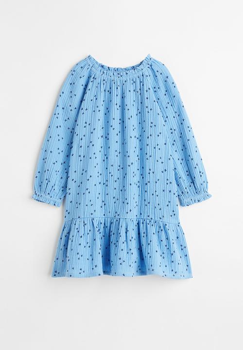 H&M - A-line dress - light blue/patterned