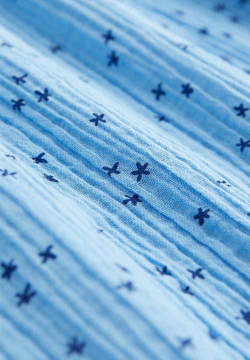 H&M - A-line dress - light blue/patterned