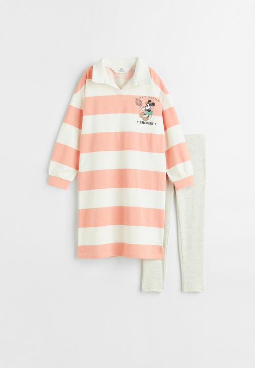 H&M - 2 Piece printed set - light apricot/minnie mouse