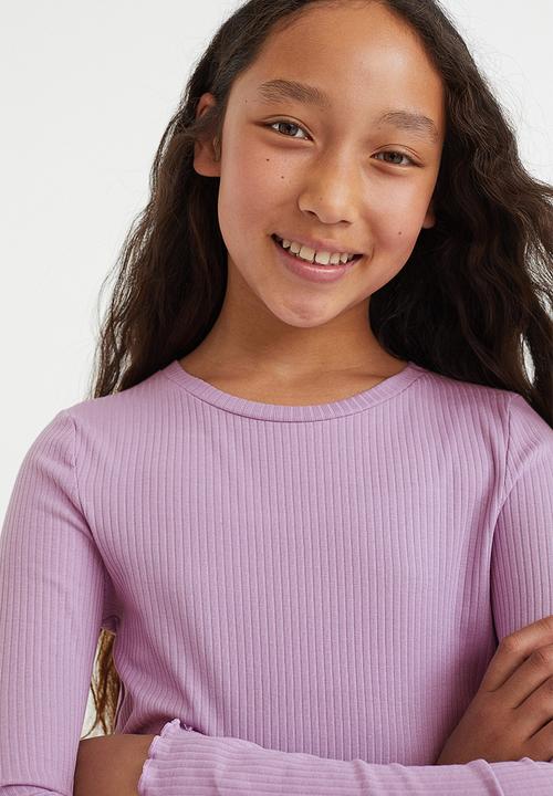 H&M - Cotton jersey top - purple