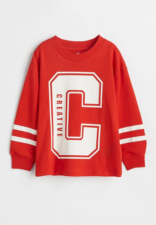 H&M - Cotton jersey top - red/creative