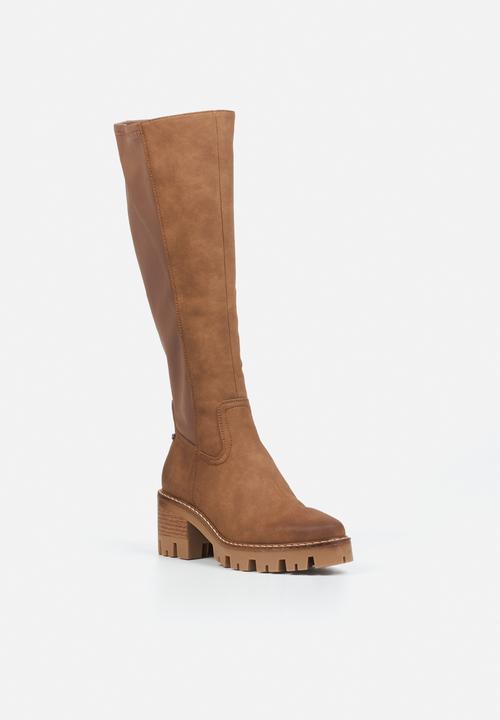 Miss Black - Vixen 2 knee length boot - taupe