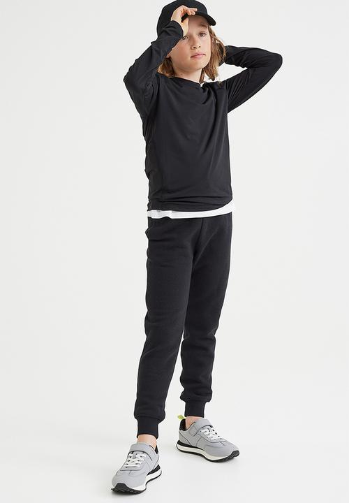 H&M - Brushed-inside joggers - black