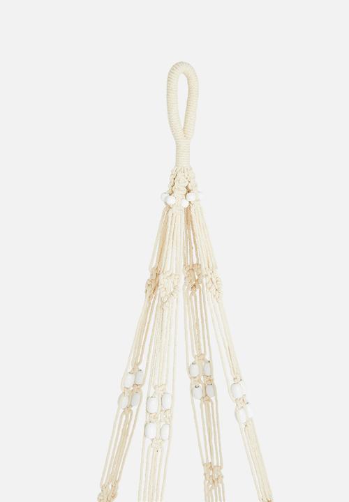 H&S - Macrame flowerpot holder - natural