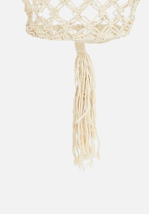 H&S - Macrame flowerpot holder - natural