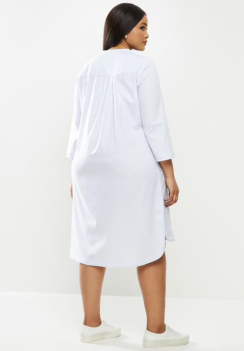 AMANDA LAIRD CHERRY - Plus lungro tunic - ice brushed twill