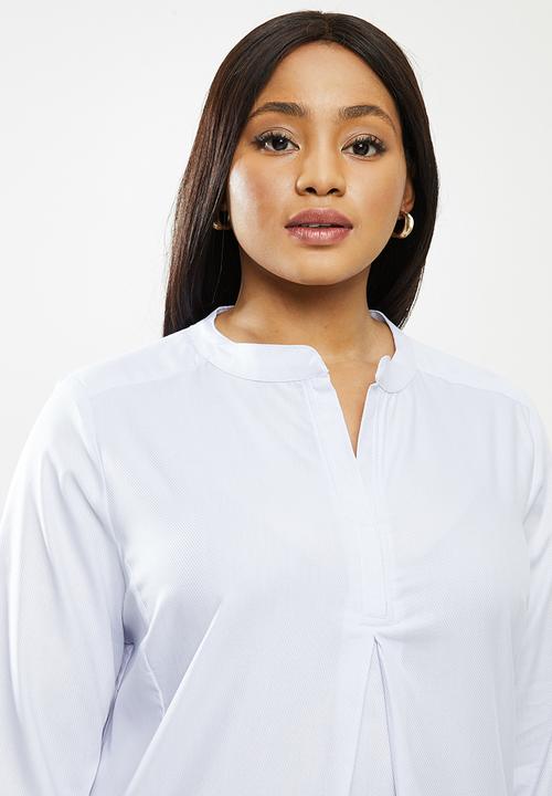 AMANDA LAIRD CHERRY - Plus lungro tunic - ice brushed twill