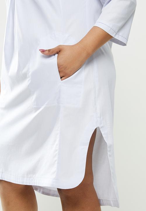 AMANDA LAIRD CHERRY - Plus lungro tunic - ice brushed twill