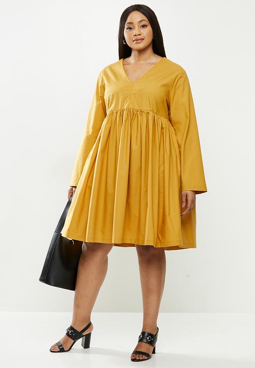 AMANDA LAIRD CHERRY - Plus lethaba dress -  honey brushed poplin