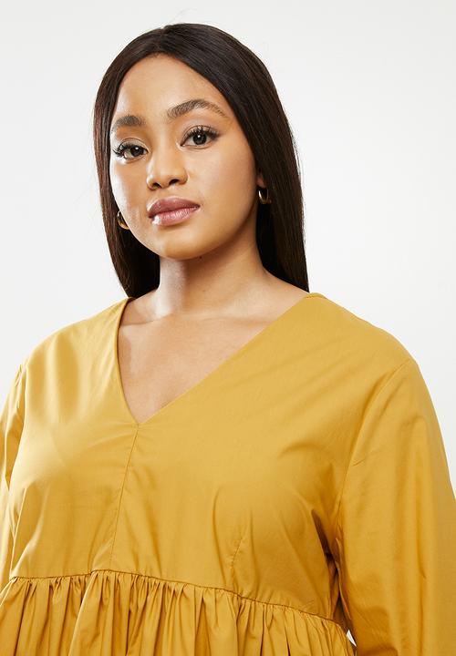 AMANDA LAIRD CHERRY - Plus lethaba dress -  honey brushed poplin