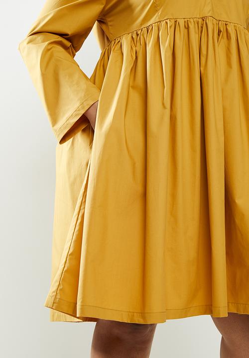 AMANDA LAIRD CHERRY - Plus lethaba dress -  honey brushed poplin