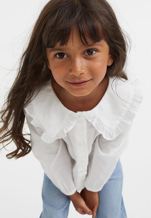 H&M - Frill-collared blouse - white
