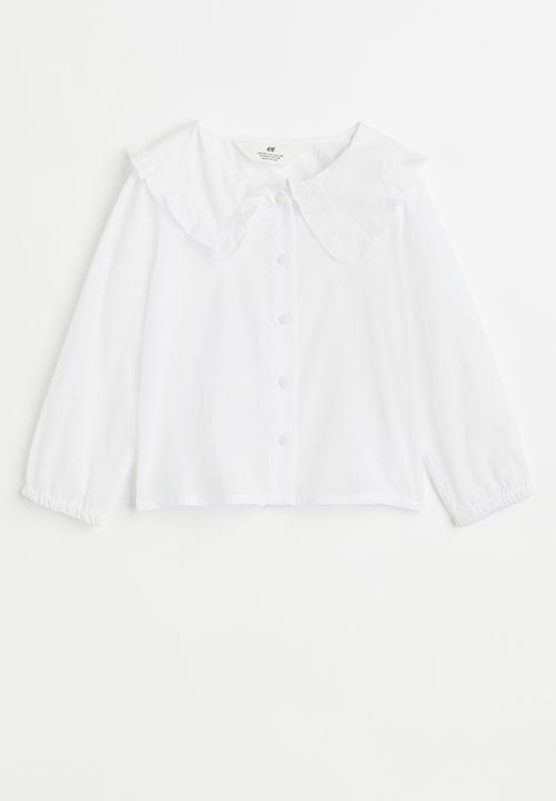 H&M - Frill-collared blouse - white