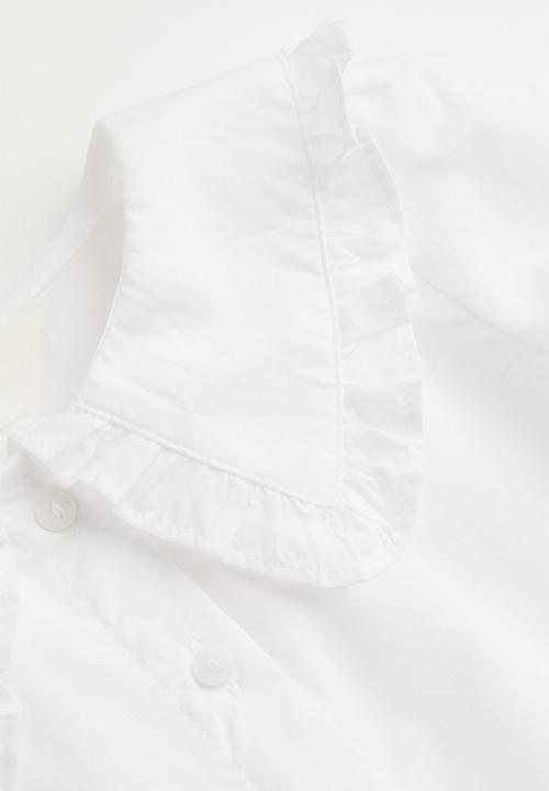 H&M - Frill-collared blouse - white