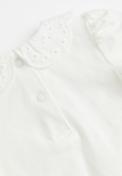 H&M - Collared bodysuit - white