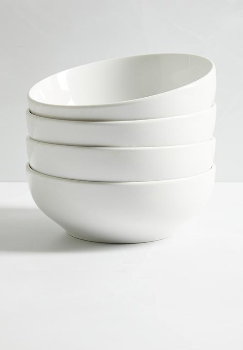 Excellent Houseware - 12 pc porcelain dinnerware set - white