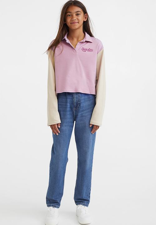 H&M - Cotton rugby shirt - light purple/sprt athl