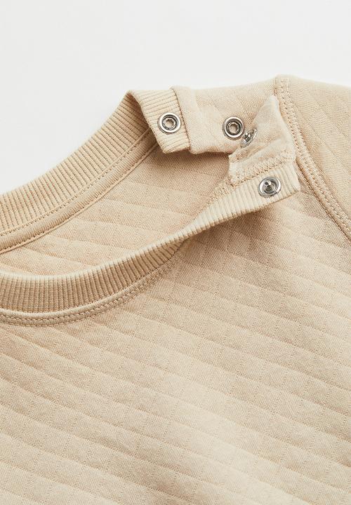 H&M - 2 Piece quilted set - beige