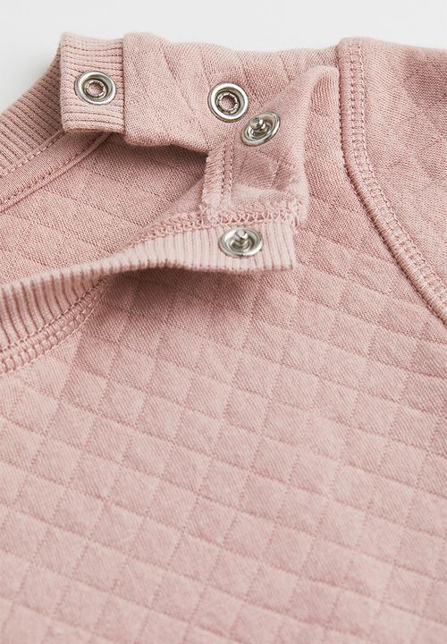 H&M - 2 Piece quilted set - pink