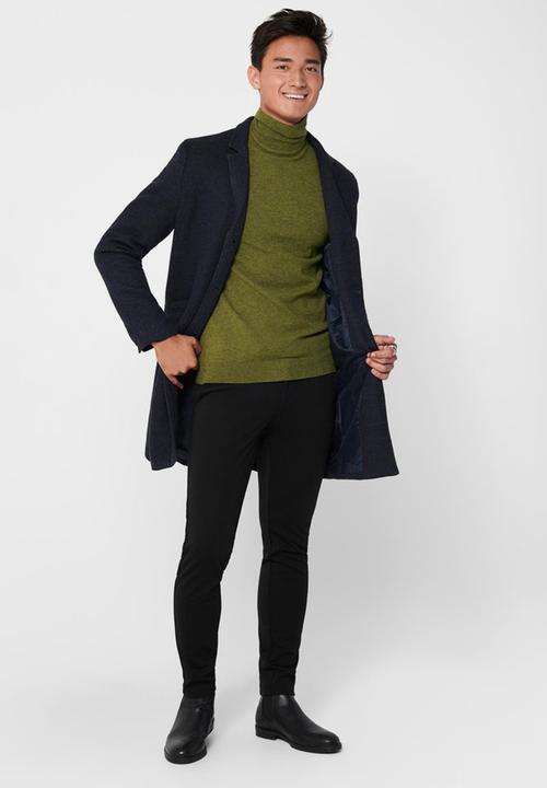 Only & Sons - Onsjulian king coat in otw vd - navy
