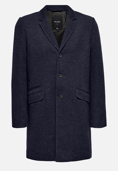 Only & Sons - Onsjulian king coat in otw vd - navy