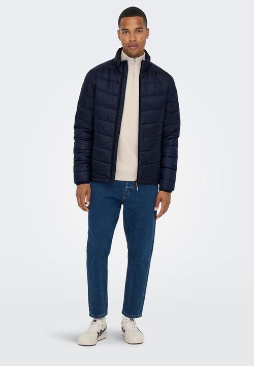 Only & Sons - Onscarven quilted puffer otw - navy