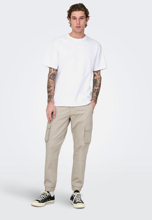 Only & Sons - Onscam stage cargo cuff pk - stone
