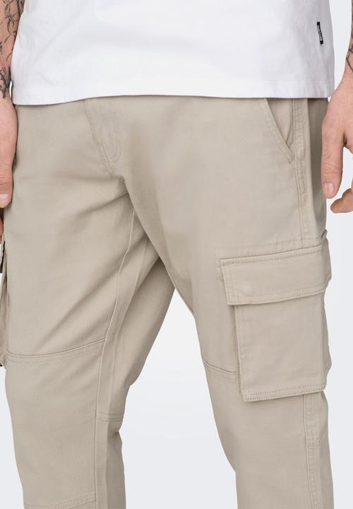 Only & Sons - Onscam stage cargo cuff pk - stone