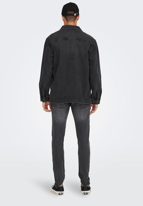 Only & Sons - Onssaka washed black 4614 jacket vd - black