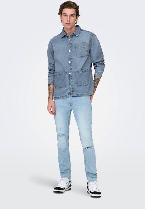 Only & Sons - Onssaka l. blue 4619 jacket vd - light blue