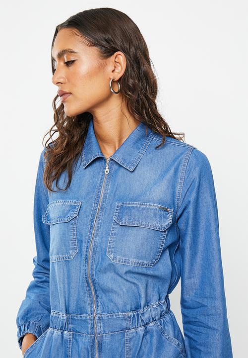 SISSY BOY - Denim bae: boiler jumpsuit - indigo