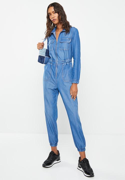 SISSY BOY - Denim bae: boiler jumpsuit - indigo