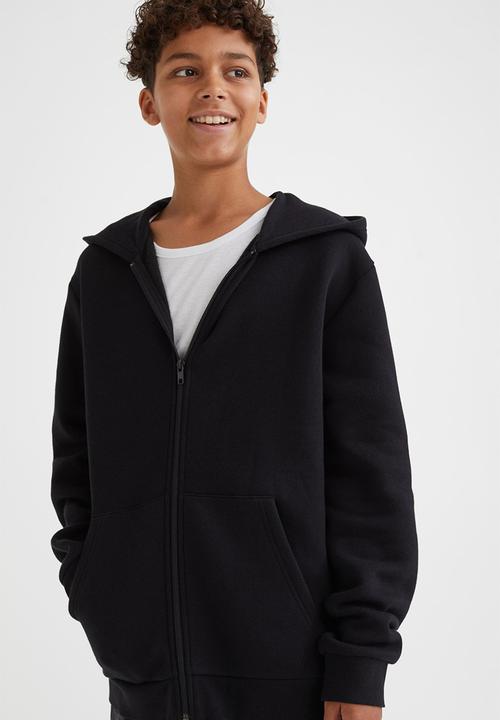 H&M - Zip-through hoodie - black