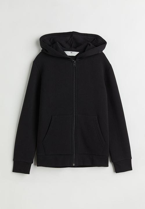 H&M - Zip-through hoodie - black