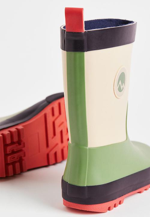 H&M - Printed wellingtons - light green & beige