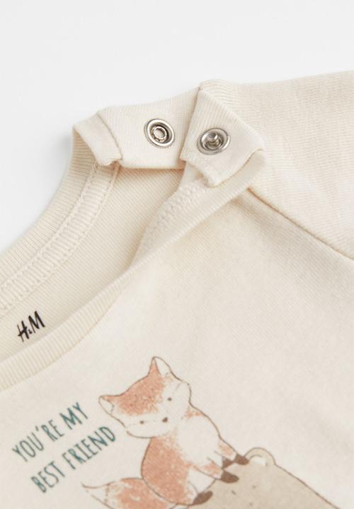 H&M - 3-Piece cotton set - beige/fox