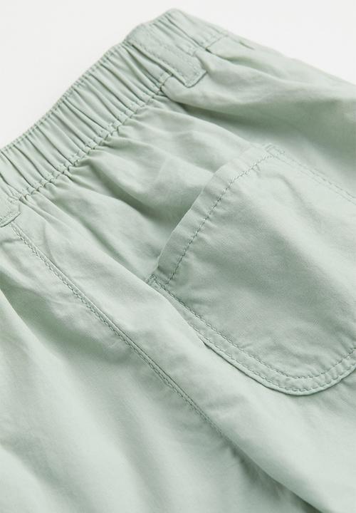 H&M - Cotton poplin shorts - light green