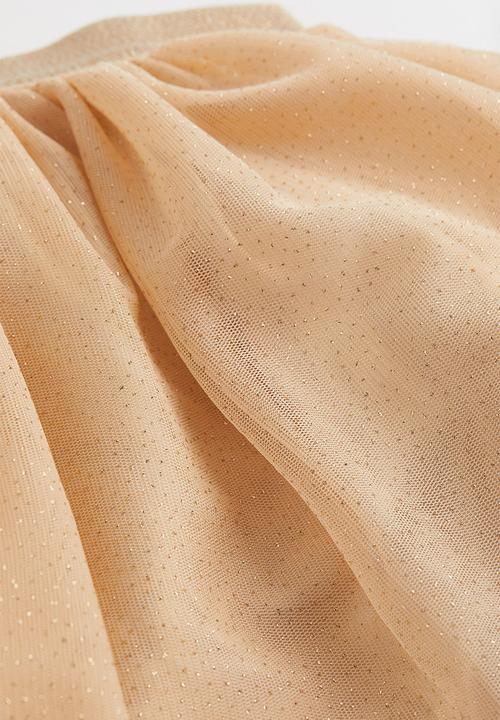 H&M - Glittery tulle skirt - beige