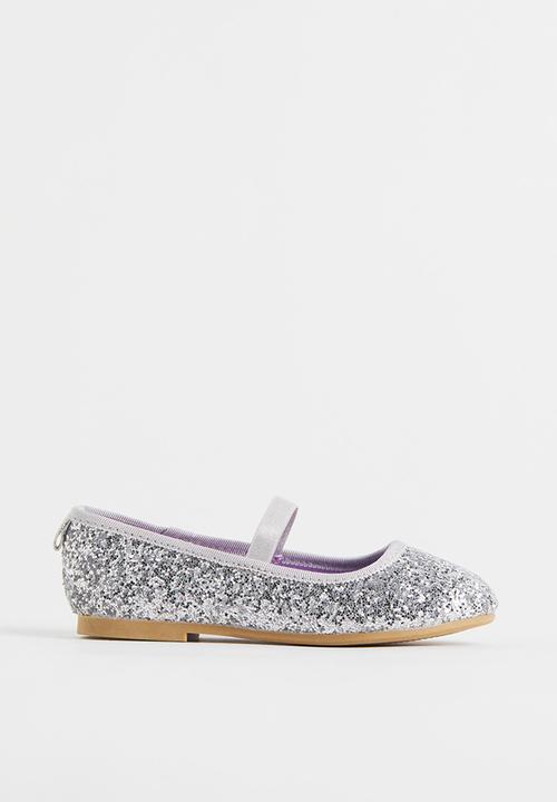 H&M - Glittery ballet pumps - silver-coloured/frozen